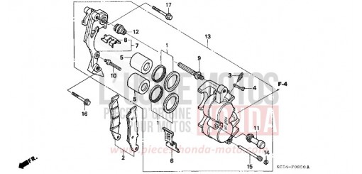 FRONT BRAKE CALIPER XR250R4 de 2004